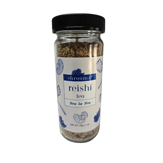 Shroomzzz Pure Reishi Mushroom Tea – 1 oz Loose Reishi functional mushroom beverage by MidAm Mushrooms
